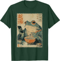 Funny Grumpy Frog Eat Ramen and Scroll Phone Japanese - Adult & Kids T-Shirts, Sweatshirts & Hoodies apparel design preview 1