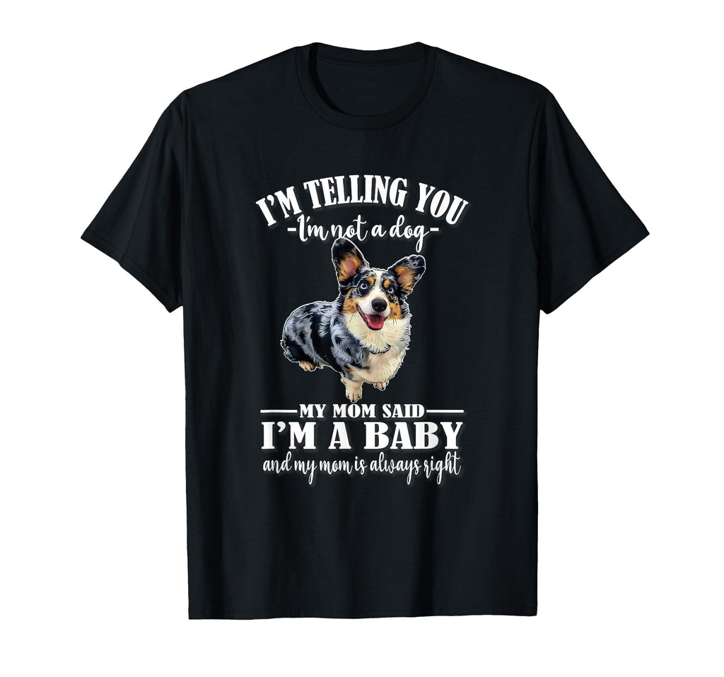 Funny Mom Says Im Welsh Blue Merle Corgi T-Shirt - Unique Graphic Unisex - T-Shirt, Sweatshirt, Hoodie