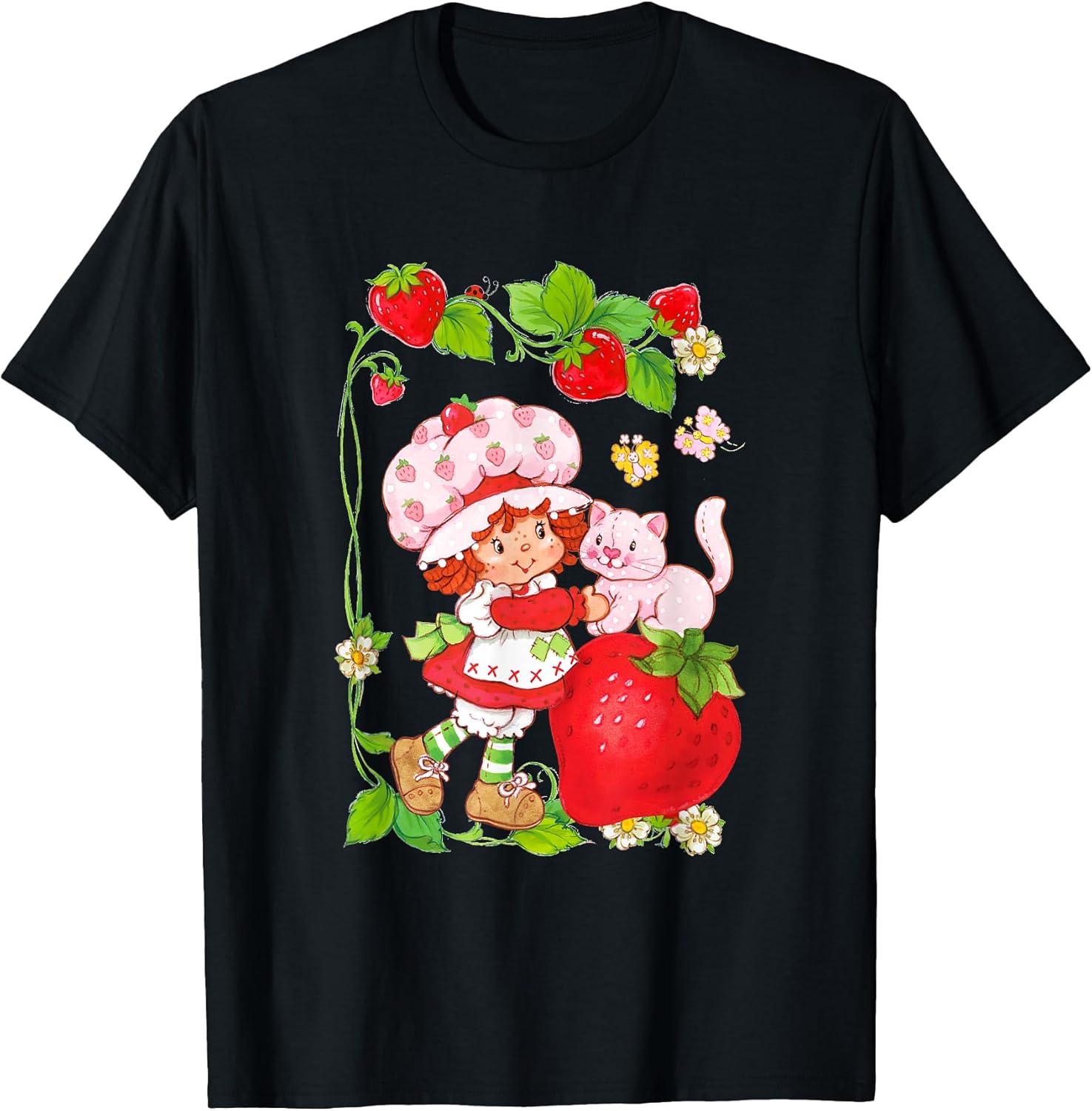Kitty Berry Picking Vintage - Adult & Kids T-Shirts, Sweatshirts & Hoodies apparel design preview 1