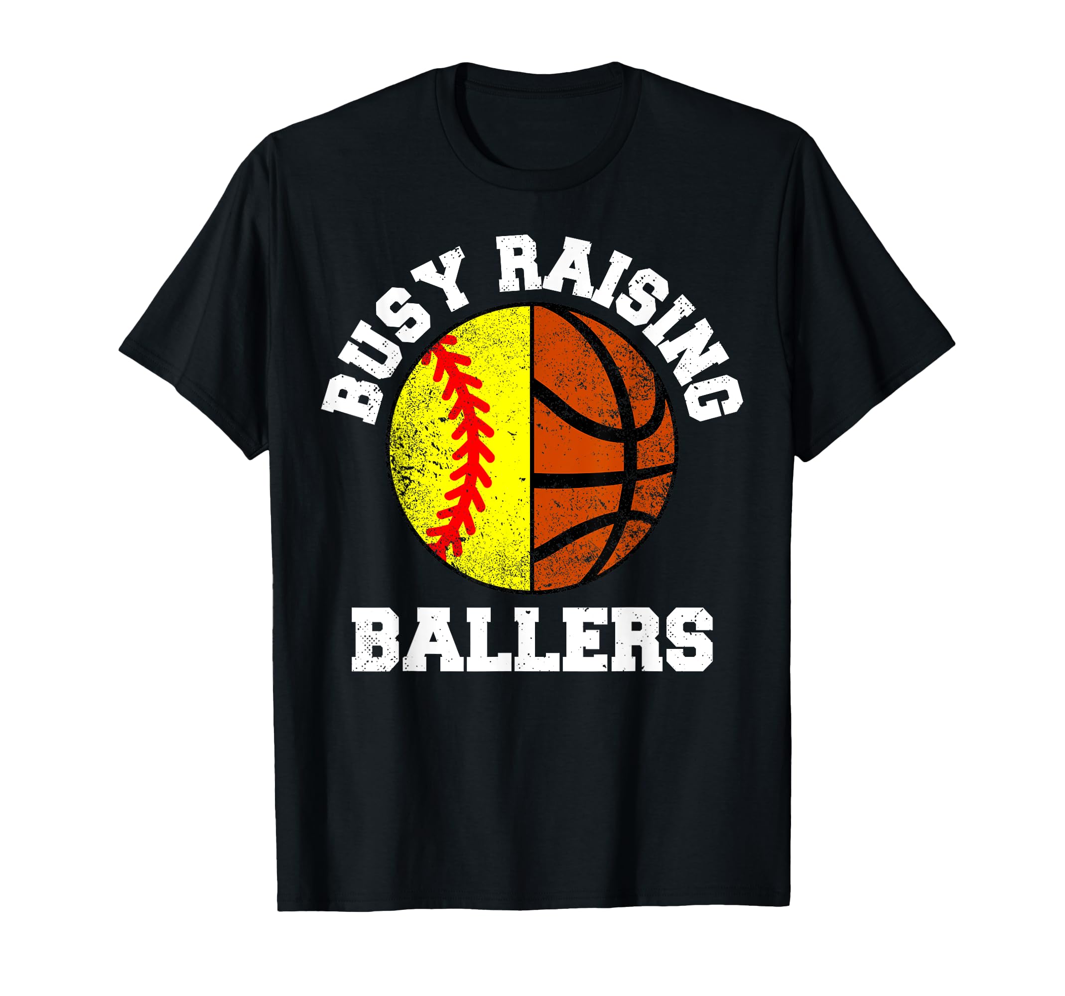 Busy Raising Ballers Funny Softball T-Shirt - Fun Novelty Design Unisex - T-Shirt, Sweatshirt, Hoodie
