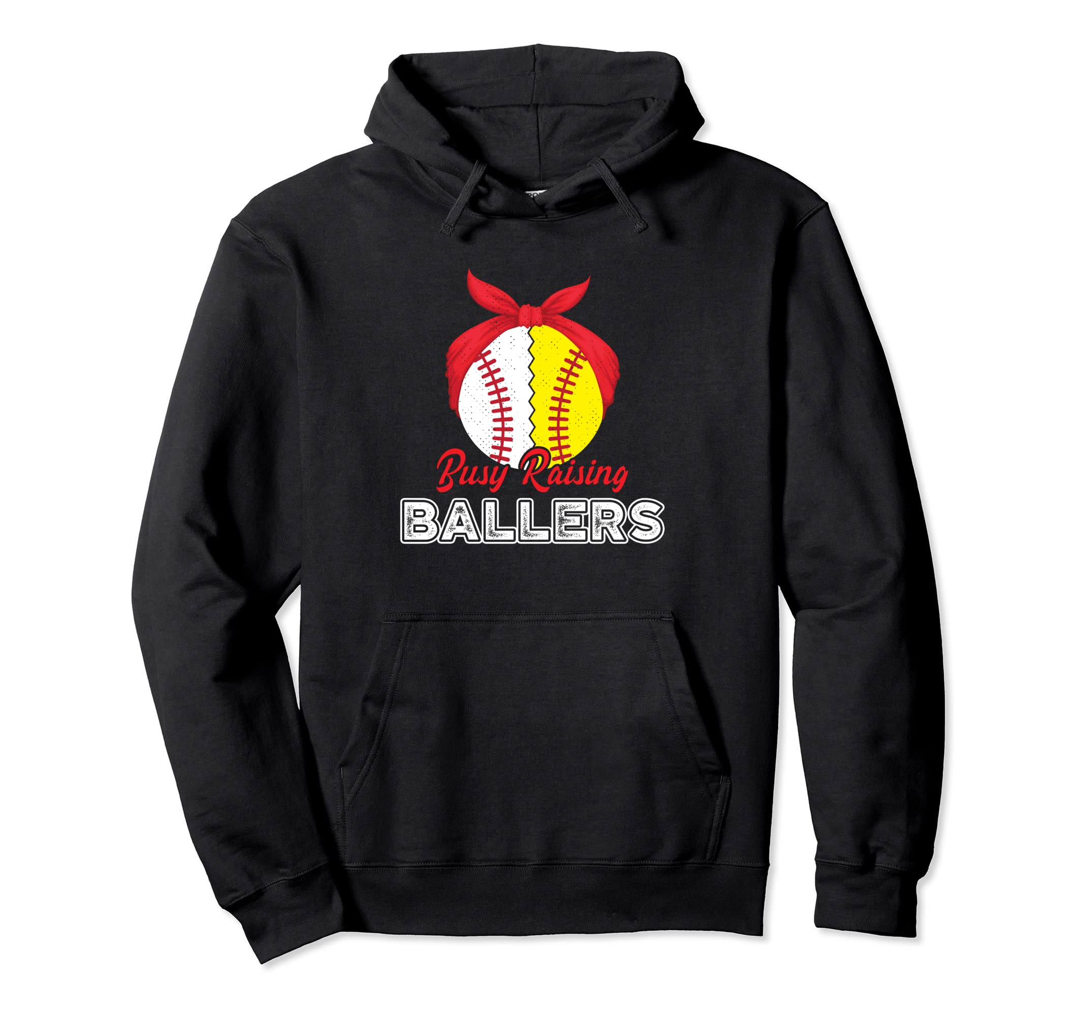 Busy Raising Ballers Mom Mother Baseball Hoodie - Minimalist Print Unisex - T-Shirt, Sweatshirt, Hoodie