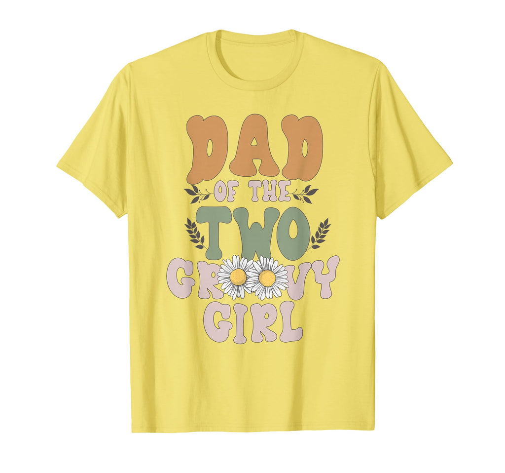 Dad Daddy Second Birthday Two Groovy T-Shirt - Trendy Graphic Unisex - T-Shirt, Sweatshirt, Hoodie