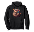 Floral Lion Lion Moms Dads Hoodie - Novelty Apparel Men Women - T-Shirt, Sweatshirt, Hoodie