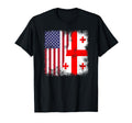 Half Georgian Flag Georgia Usa Gift T-Shirt - Graphic Print for Adults - T-Shirt, Sweatshirt, Hoodie