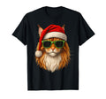 Meowy Catmas Santa Hat Maine Coon T-Shirt - Casual Everyday Wear Men Women - T-Shirt, Sweatshirt, Hoodie