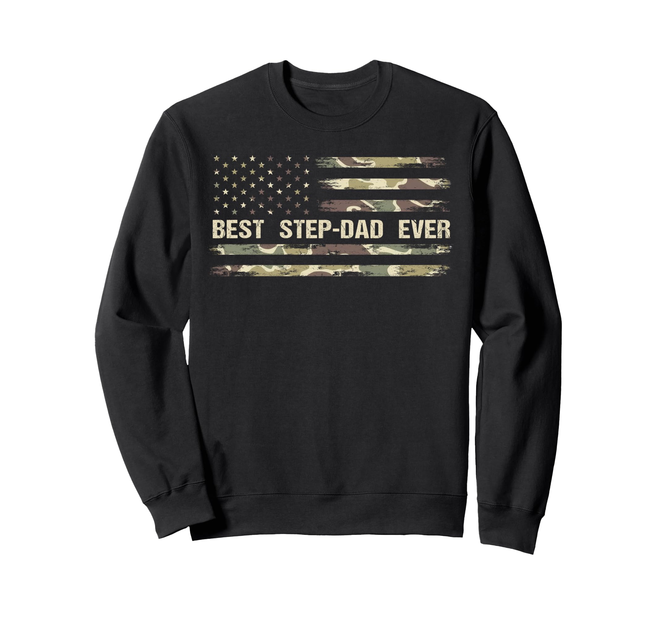 Old School Camo Best Step Dad Ever Sweatshirt - Novelty Apparel Unisex - T-Shirt, Sweatshirt, Hoodie