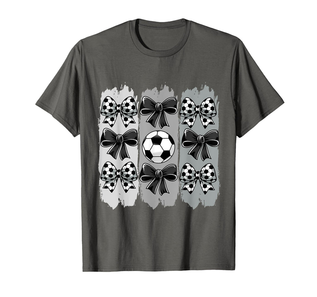 Soccer Coquette Bow Soccer Ball T-Shirt - Minimalist Print for Adults - T-Shirt, Sweatshirt, Hoodie