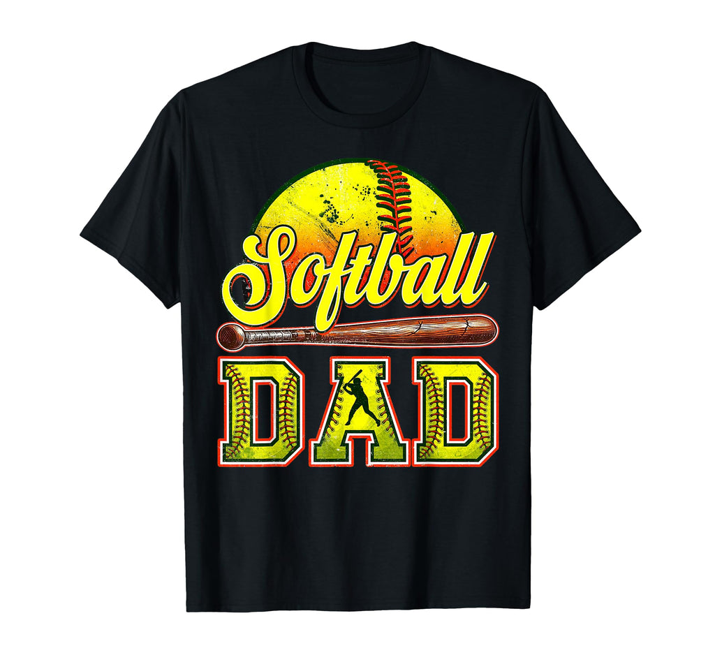 Softball Dad Game Day Dad Fathers Day T-Shirt - Graphic Print Men Women - T-Shirt, Sweatshirt, Hoodie