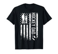 Hockey Dad Us Flag Ice Hockey Father T-Shirt - Unique Graphic Men Women - T-Shirt, Sweatshirt, Hoodie