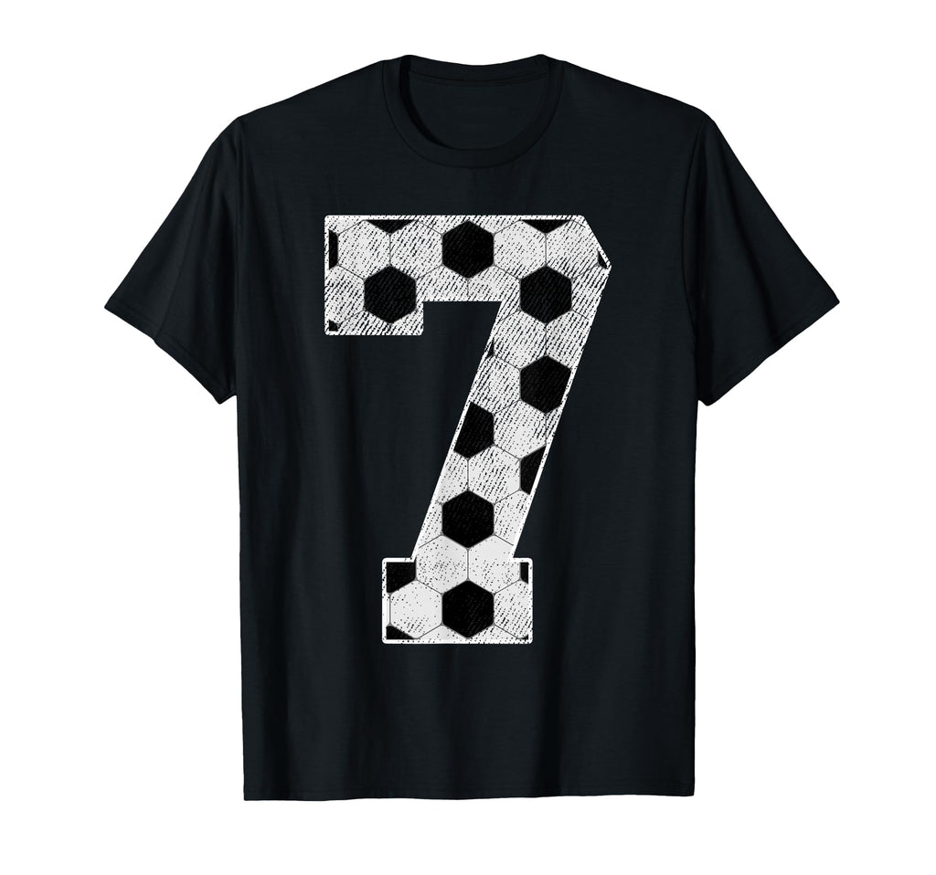 7Th Birthday Party 7 Year Old Soccer T-Shirt - Aesthetic Graphic Men Women - T-Shirt, Sweatshirt, Hoodie