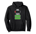 Dad Funny Fully Fathers Day Charge Hoodie - Minimalist Print Men Women - T-Shirt, Sweatshirt, Hoodie