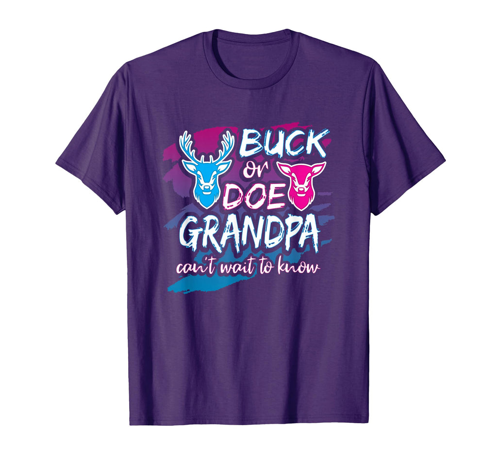 Buck Or Doe Grandpa Gender Reveal Party T-Shirt - Trendy Graphic Unisex - T-Shirt, Sweatshirt, Hoodie