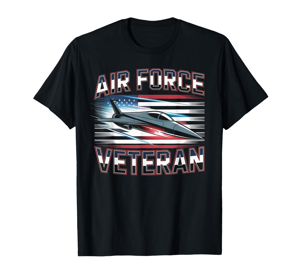 Air Force Veteran Us American Flag T-Shirt - Novelty Apparel for Adults - T-Shirt, Sweatshirt, Hoodie