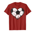 Soccer Ball Heart Valentines Day I T-Shirt - Custom Art Print for Adults - T-Shirt, Sweatshirt, Hoodie