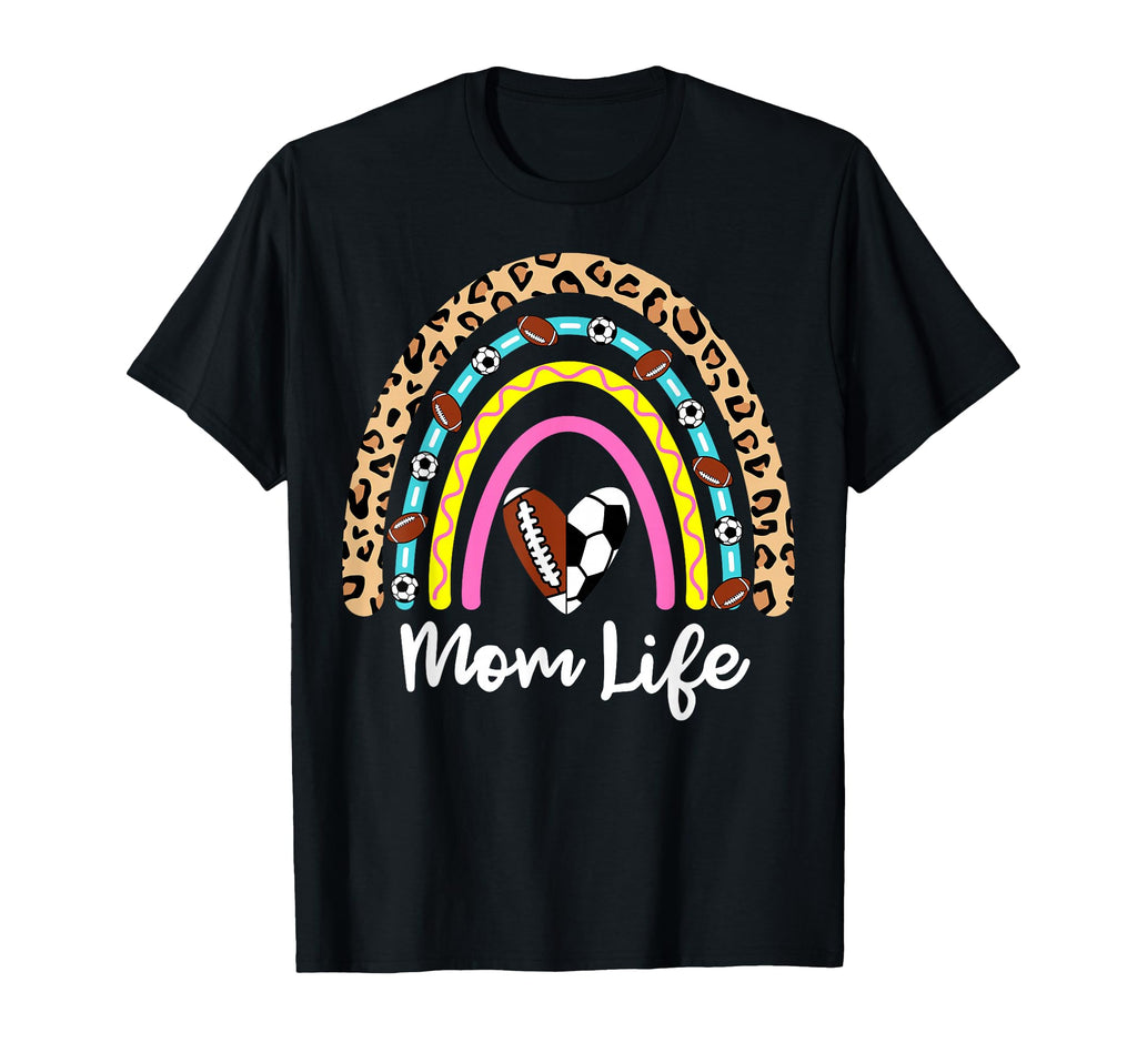 Soccer Football Mom Boho Rainbow T-Shirt - Streetwear Style for Adults - T-Shirt, Sweatshirt, Hoodie