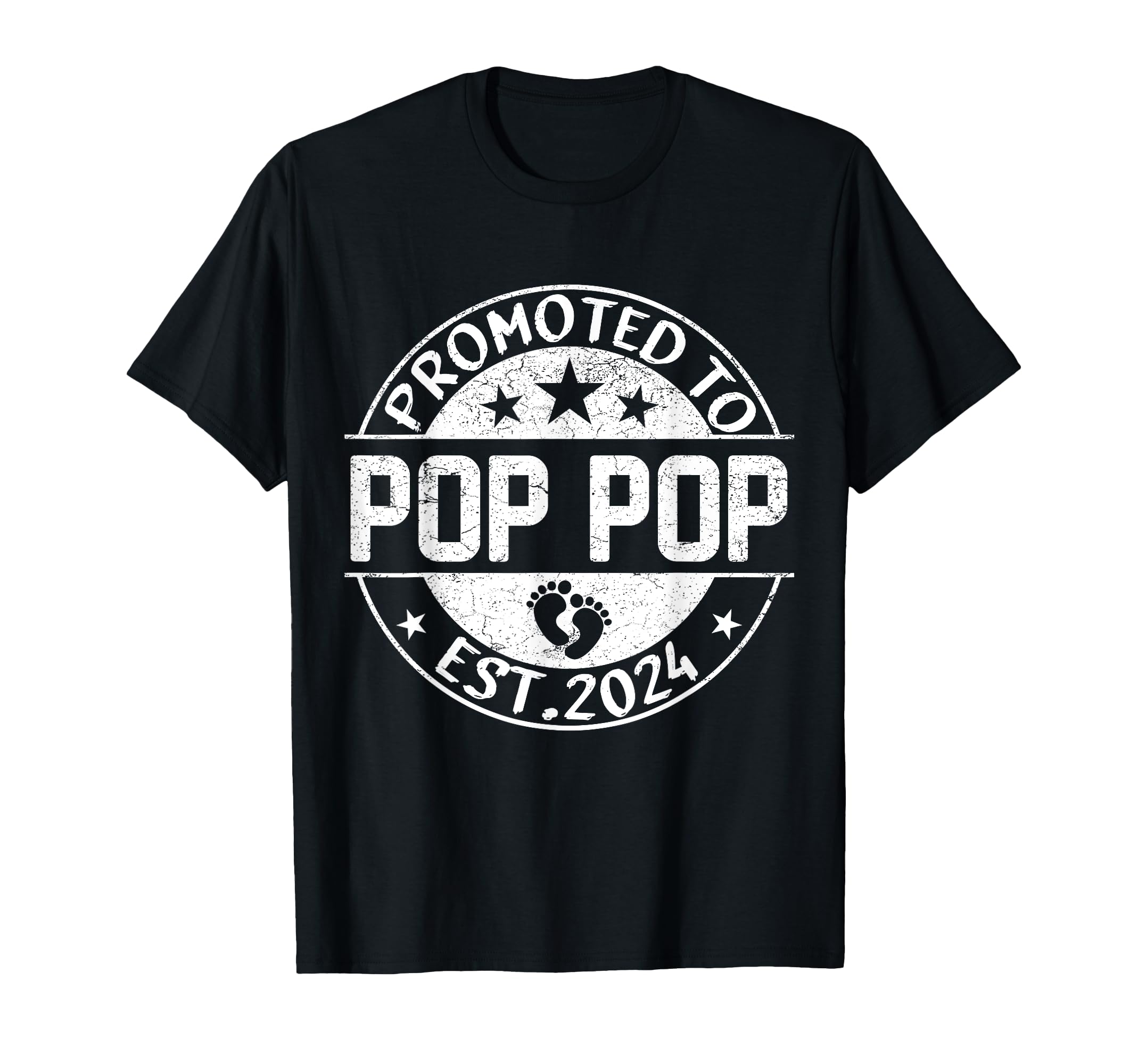 Promoted To Pop Pop Est 2024 T-Shirt - Minimalist Print for Adults - T-Shirt, Sweatshirt, Hoodie