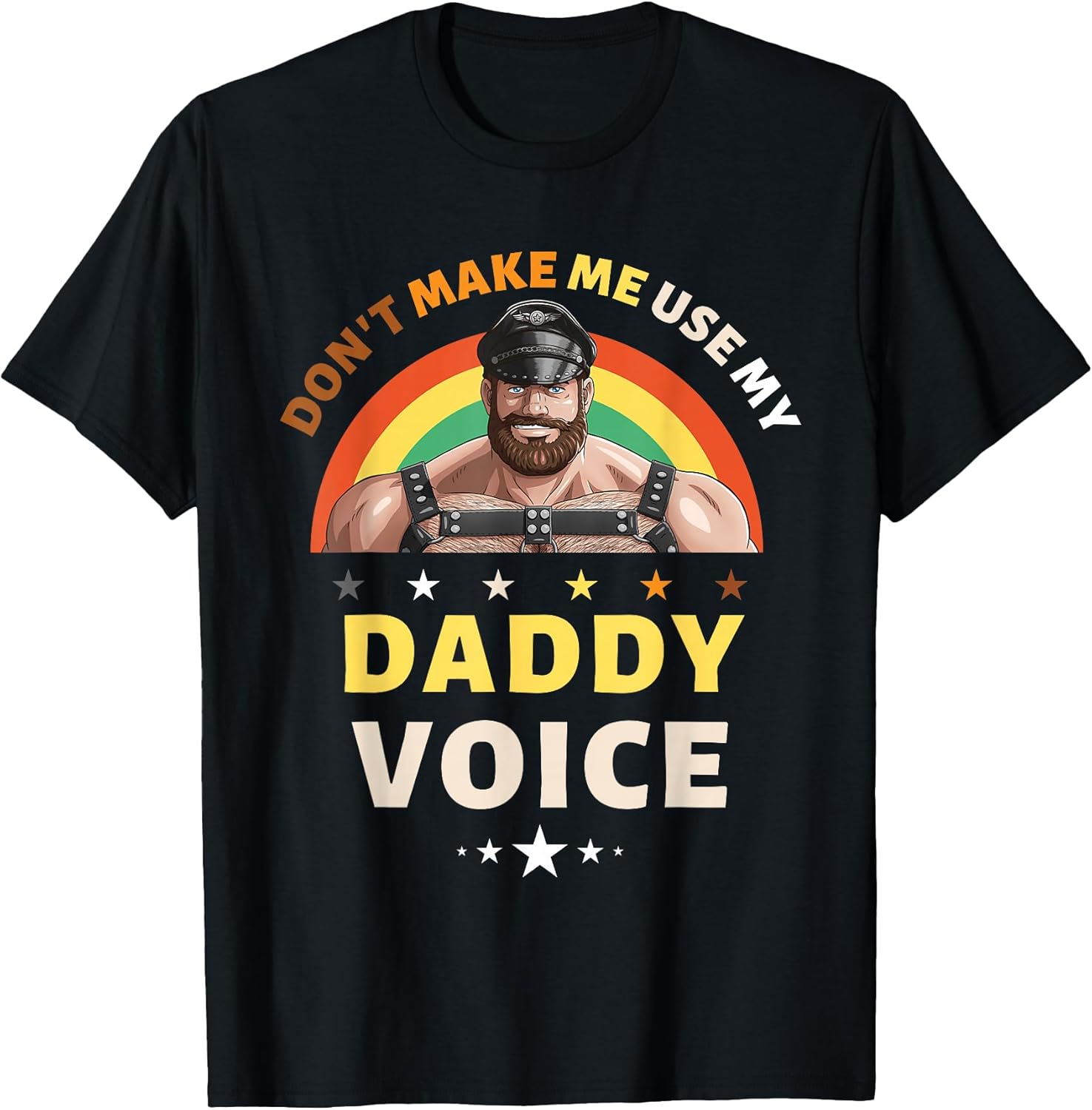 Mens Don't Make Me Use My Daddy Voice Funny Gay Bear - Adult & Kids T-Shirts, Sweatshirts & Hoodies apparel design preview 1