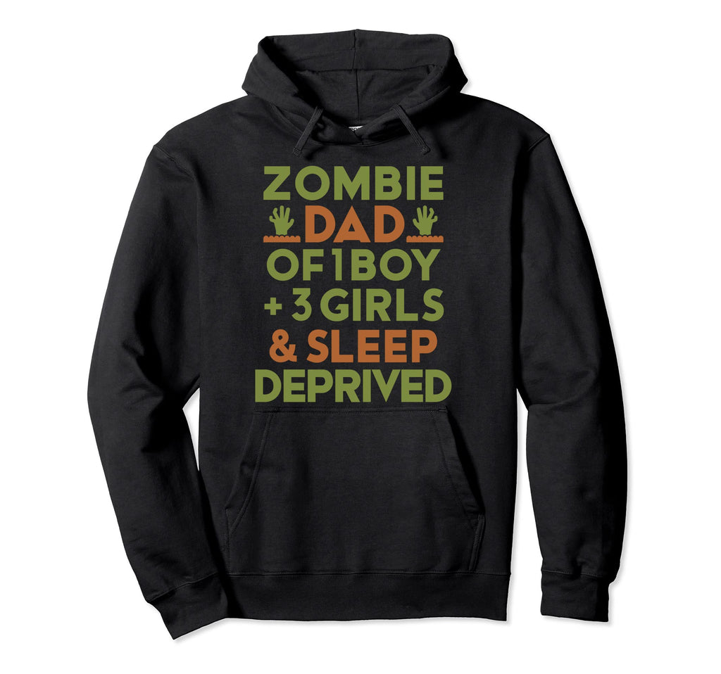 Zombie Dad 1 3 Sleep Deprived Halloween Hoodie - Fun Novelty Design Unisex - T-Shirt, Sweatshirt, Hoodie