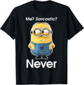 Minions Me Sarcastic Never Graphic - Adult & Kids T-Shirts, Sweatshirts & Hoodies apparel design preview 1