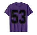 53 Number 53 Sports Jersey My Favorite T-Shirt - Trendy Graphic Unisex - T-Shirt, Sweatshirt, Hoodie
