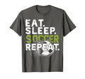 Funny Soccer Eat Sleep Soccer Repeat T-Shirt - Custom Art Print for Adults - T-Shirt, Sweatshirt, Hoodie