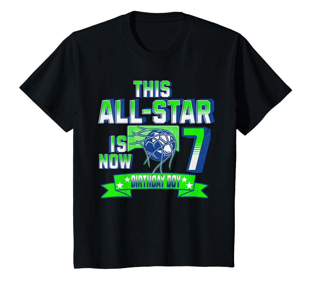 Age 7 Personalized Soccer Party 7Th T-Shirt - Minimalist Print Unisex - T-Shirt, Sweatshirt, Hoodie