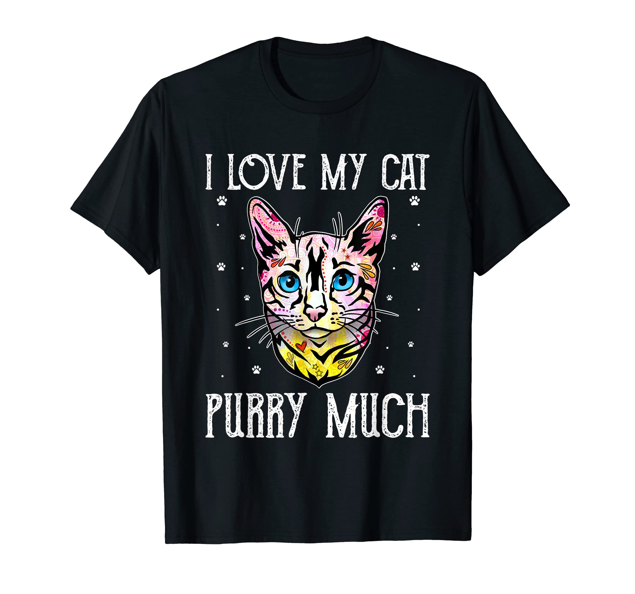 I Love My Cat Purry Much Cat Lover Dad T-Shirt - Unique Graphic Unisex - T-Shirt, Sweatshirt, Hoodie