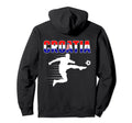 Croatia Soccer Fans Jersey Croatian Hoodie - Fun Novelty Design Men Women - T-Shirt, Sweatshirt, Hoodie