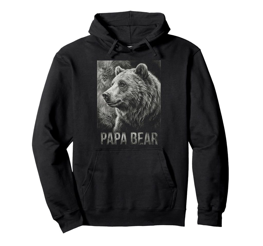 Papa Bear Family Matching Dad Hoodie - Custom Art Print Unisex - T-Shirt, Sweatshirt, Hoodie