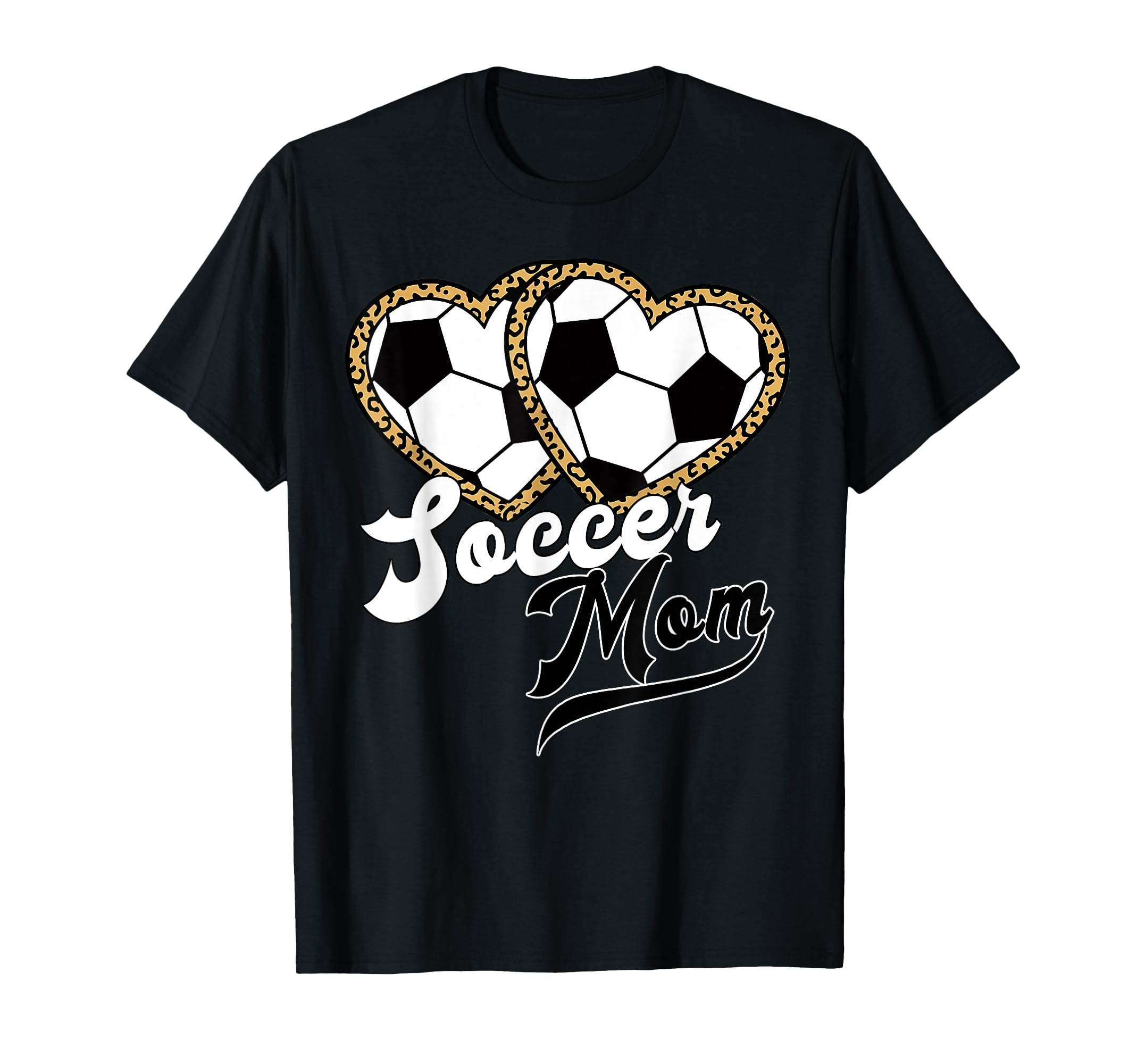Soccer Mom Leopard Heart Proud Mama T-Shirt - Graphic Print Men Women - T-Shirt, Sweatshirt, Hoodie