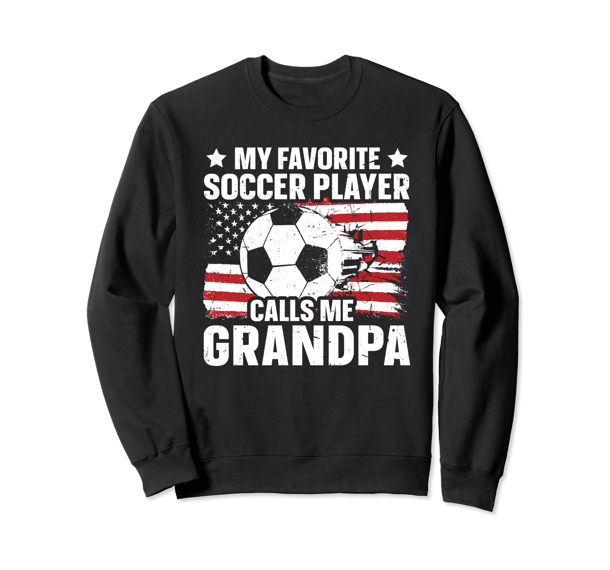 4Th July Patriotic Soccer Grandpa Sweatshirt - Aesthetic Graphic for Adults - T-Shirt, Sweatshirt, Hoodie