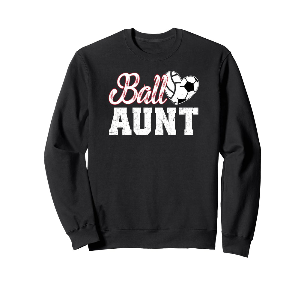 Ball Aunt Heart Soccer Sweatshirt - Aesthetic Graphic for Adults - T-Shirt, Sweatshirt, Hoodie