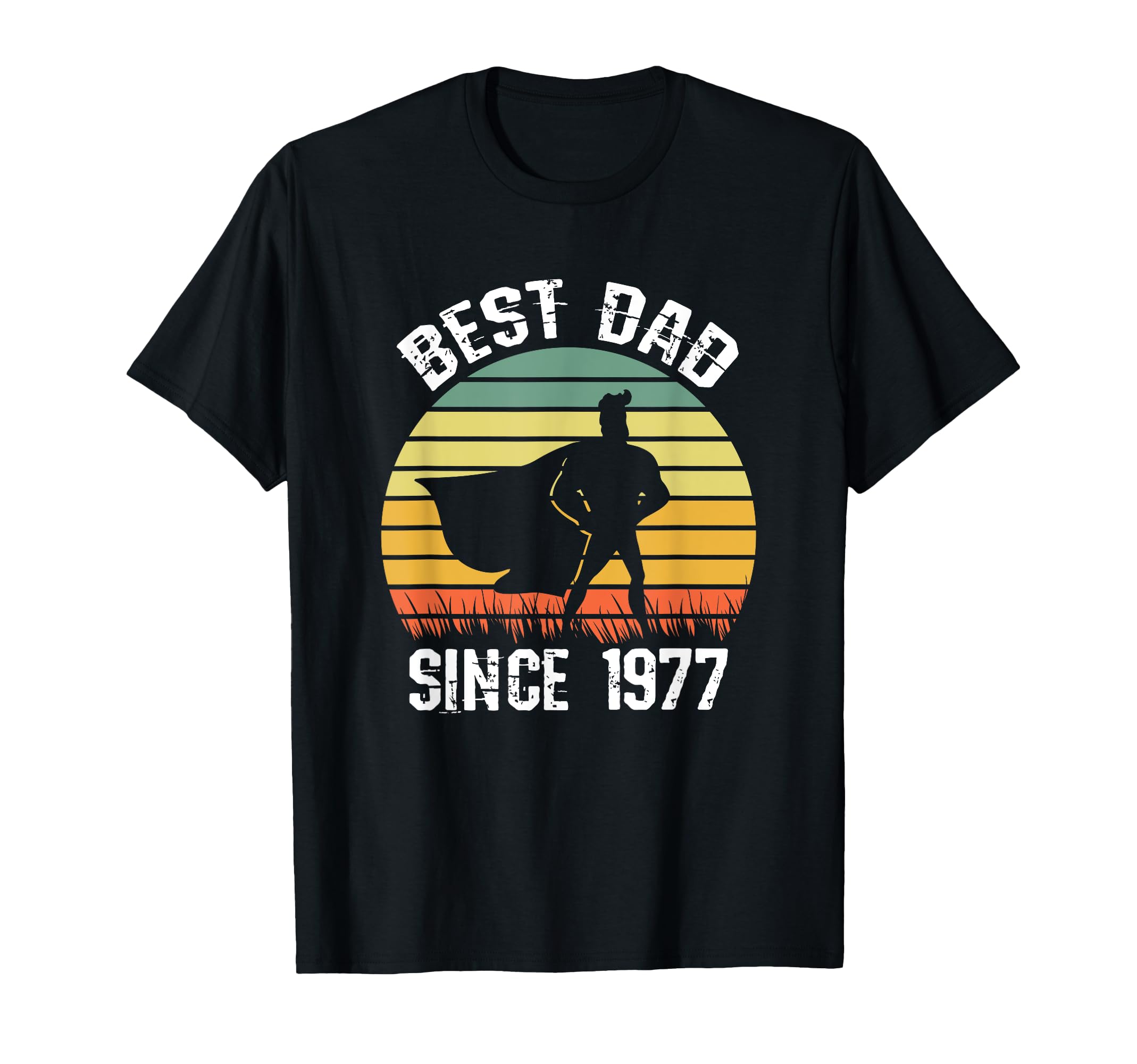 Best Dad Since 1977 Hero Super Father T-Shirt - Minimalist Print Unisex - T-Shirt, Sweatshirt, Hoodie