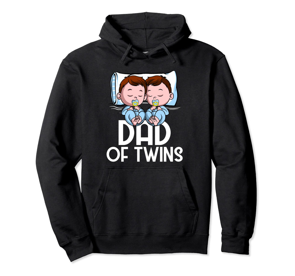Dad Twins Pregnancy Announcement Two Twin Hoodie - Novelty Apparel Unisex - T-Shirt, Sweatshirt, Hoodie