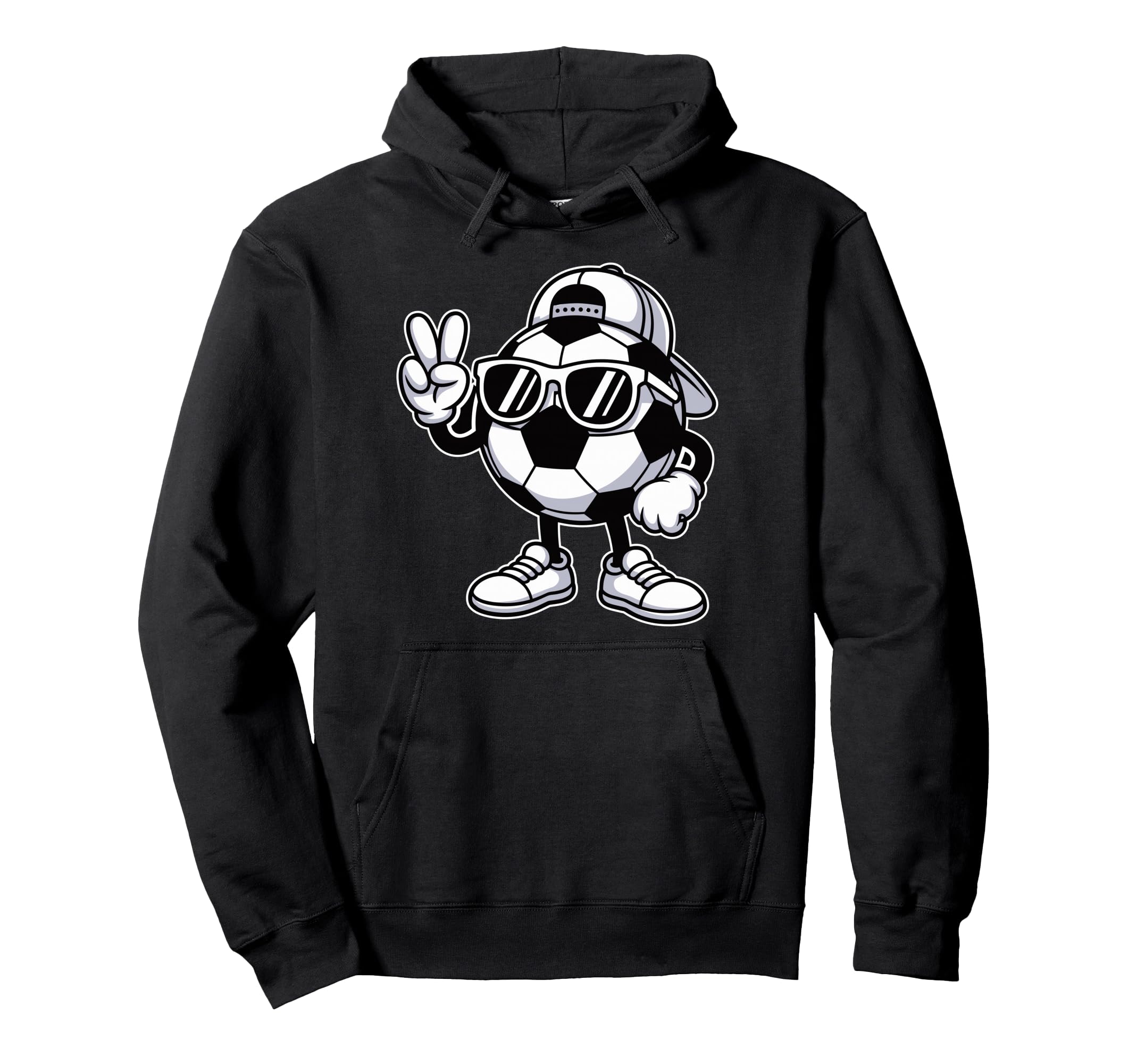 Soccer Ball Sunglasses Funny Soccer Hoodie - Aesthetic Graphic for Adults - T-Shirt, Sweatshirt, Hoodie