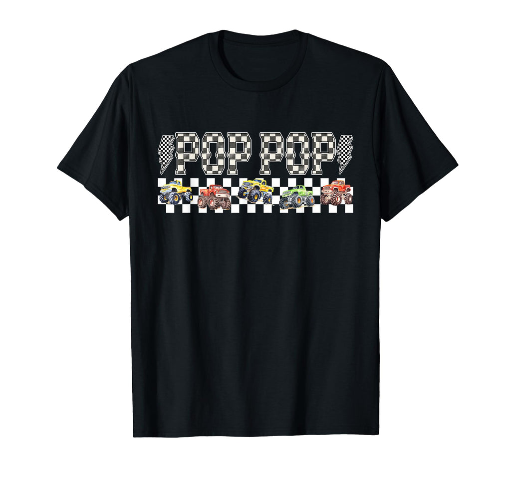 Pop Pop Monster Truck Family Crew T-Shirt - Graphic Print Men Women - T-Shirt, Sweatshirt, Hoodie