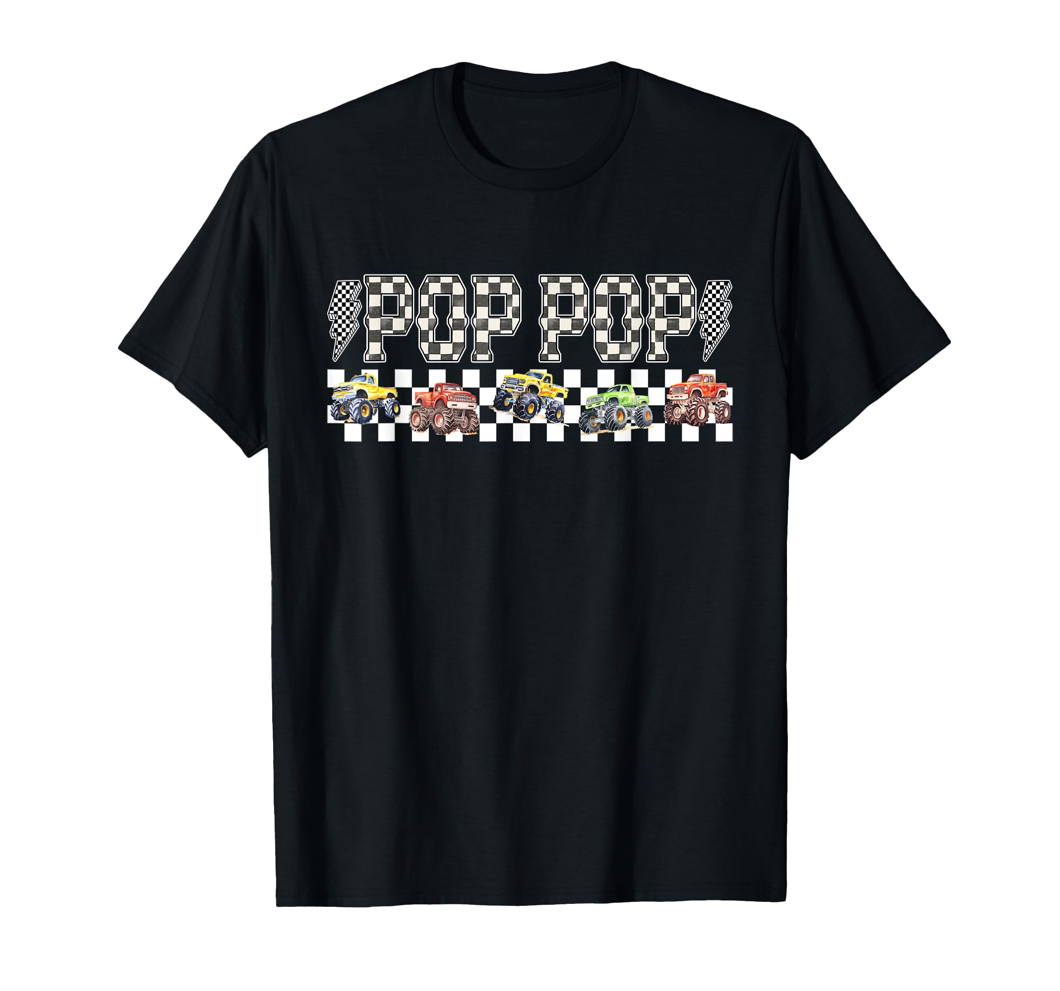 Pop Pop Monster Truck Family Crew T-Shirt - Graphic Print Men Women - T-Shirt, Sweatshirt, Hoodie