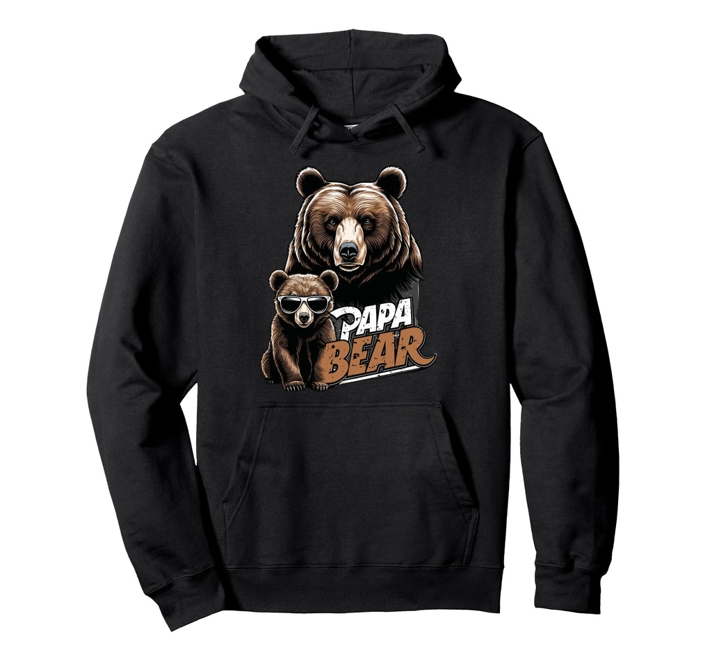 Papa Bear Husband Father Family Hoodie - Casual Everyday Wear Unisex - T-Shirt, Sweatshirt, Hoodie