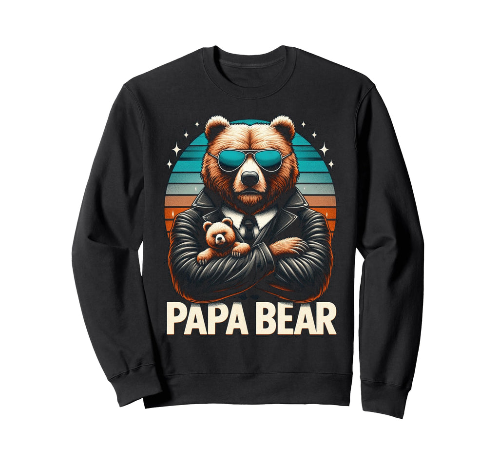 Papa Bear Funny Bears Animal Lover Sweatshirt - Unique Graphic for Adults - T-Shirt, Sweatshirt, Hoodie