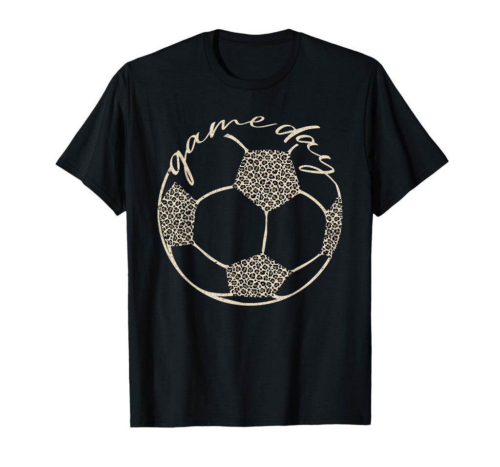 Soccer Game Day Leopard Cheetah Soccer Fan T-Shirt - Novelty Apparel Unisex - T-Shirt, Sweatshirt, Hoodie