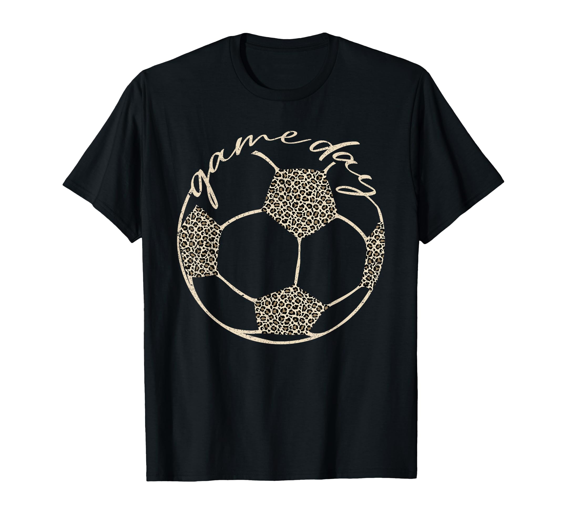 Soccer Game Day Leopard Cheetah Soccer Fan T-Shirt - Novelty Apparel Unisex - T-Shirt, Sweatshirt, Hoodie