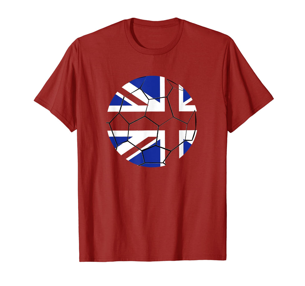 British Footballer Uk Flag Soccer Ball T-Shirt - Minimalist Print Men Women - T-Shirt, Sweatshirt, Hoodie