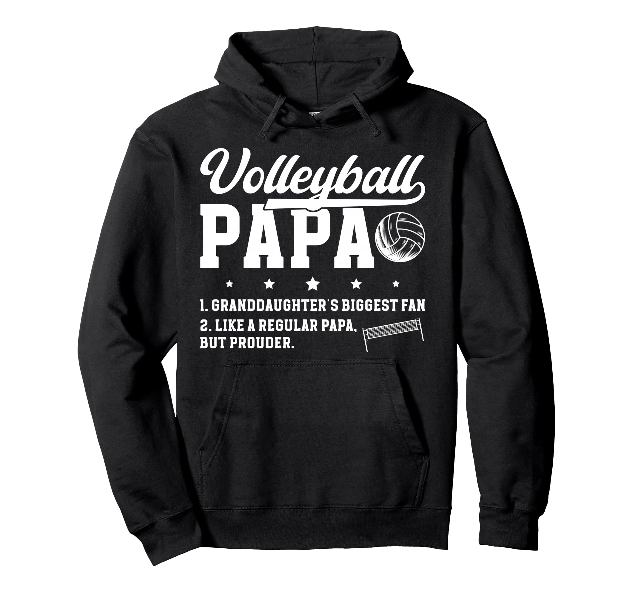 Volleyball Papa Definition Papa Hoodie - Graphic Print for Adults - T-Shirt, Sweatshirt, Hoodie