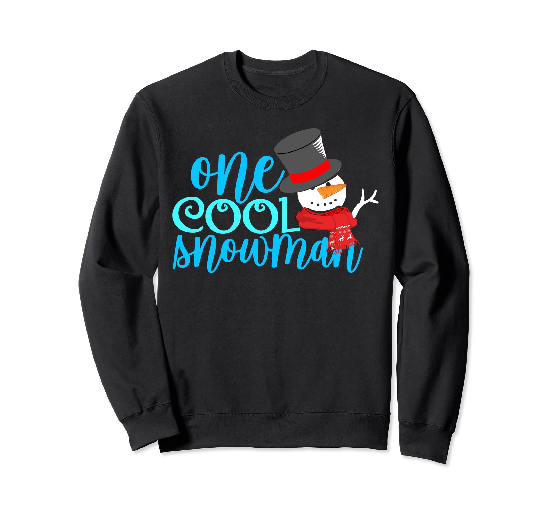 One Snowman Winter Hat Scarf Funny Sweatshirt - Trendy Graphic Men Women - T-Shirt, Sweatshirt, Hoodie