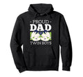 Twin Dad Father Two Proud Dad Twin Hoodie - Streetwear Style Men Women - T-Shirt, Sweatshirt, Hoodie