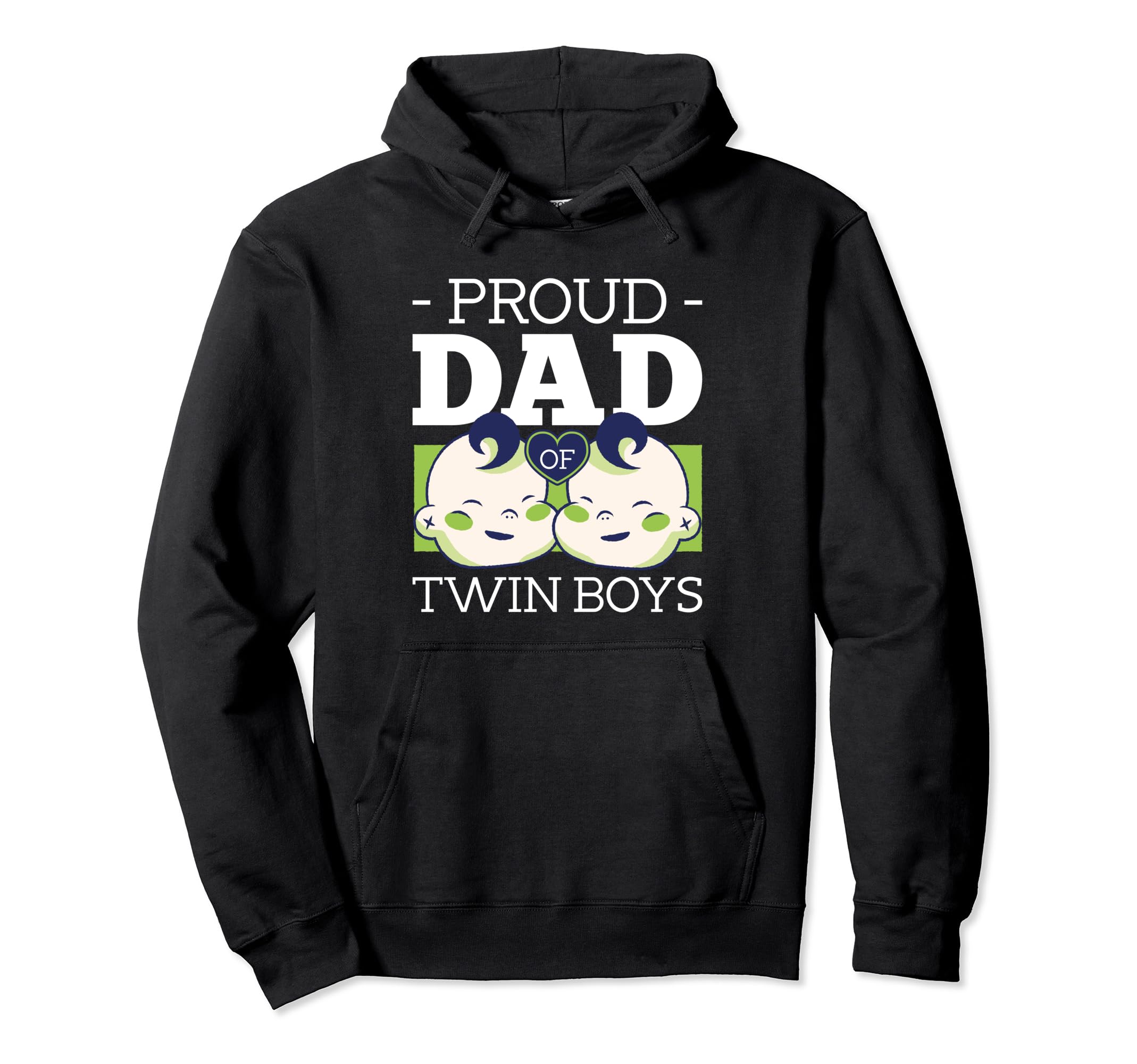 Twin Dad Father Two Proud Dad Twin Hoodie - Streetwear Style Men Women - T-Shirt, Sweatshirt, Hoodie