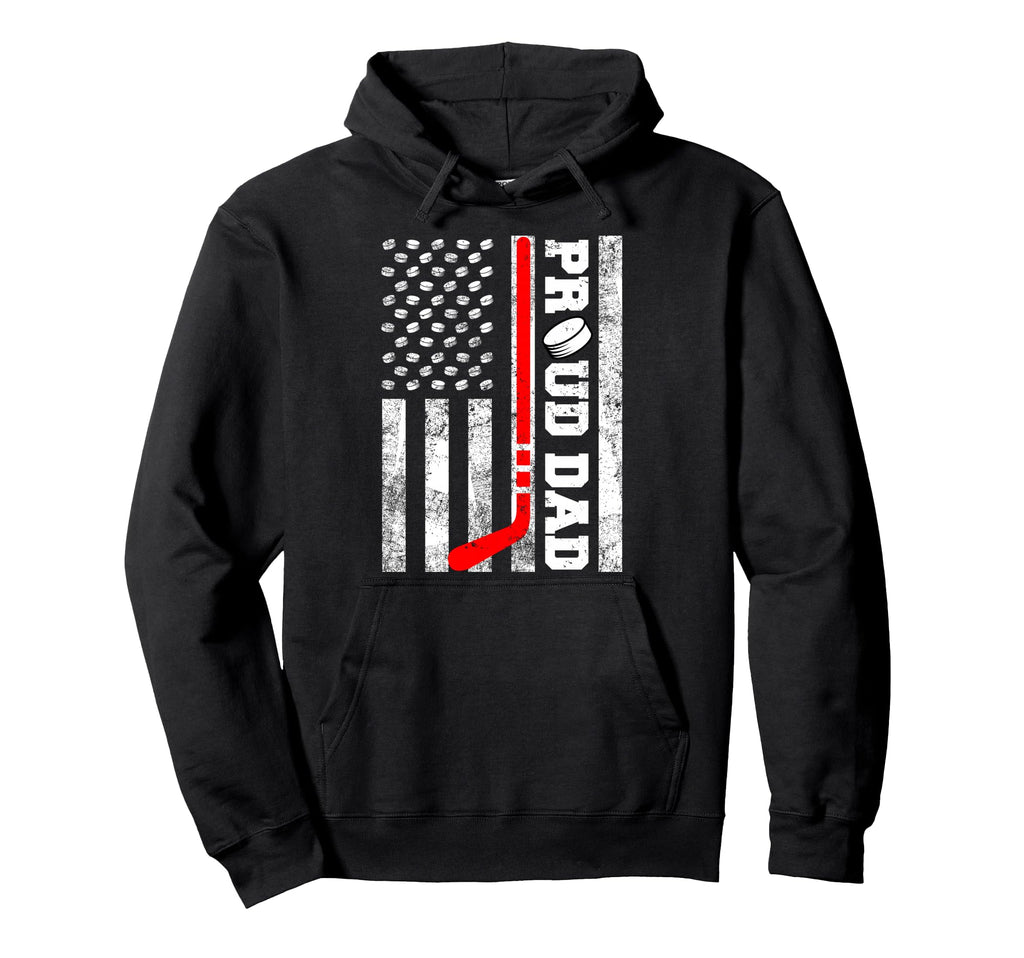 Proud Dad American Distressed Flag Hoodie - Aesthetic Graphic for Adults - T-Shirt, Sweatshirt, Hoodie