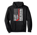 Proud Dad American Distressed Flag Hoodie - Streetwear Style for Adults - T-Shirt, Sweatshirt, Hoodie