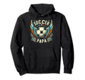 Soccer Papa Family Matching Dad Hoodie - Novelty Apparel for Adults - T-Shirt, Sweatshirt, Hoodie