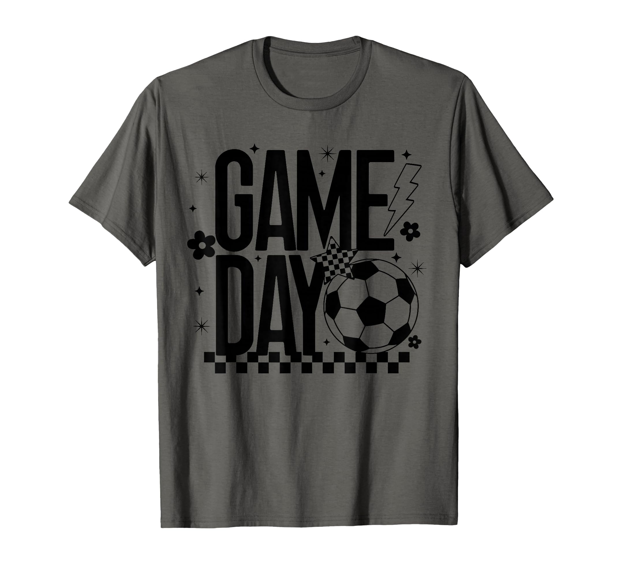 Game Day Soccer Season Mom Checkered T-Shirt - Minimalist Print Men Women - T-Shirt, Sweatshirt, Hoodie